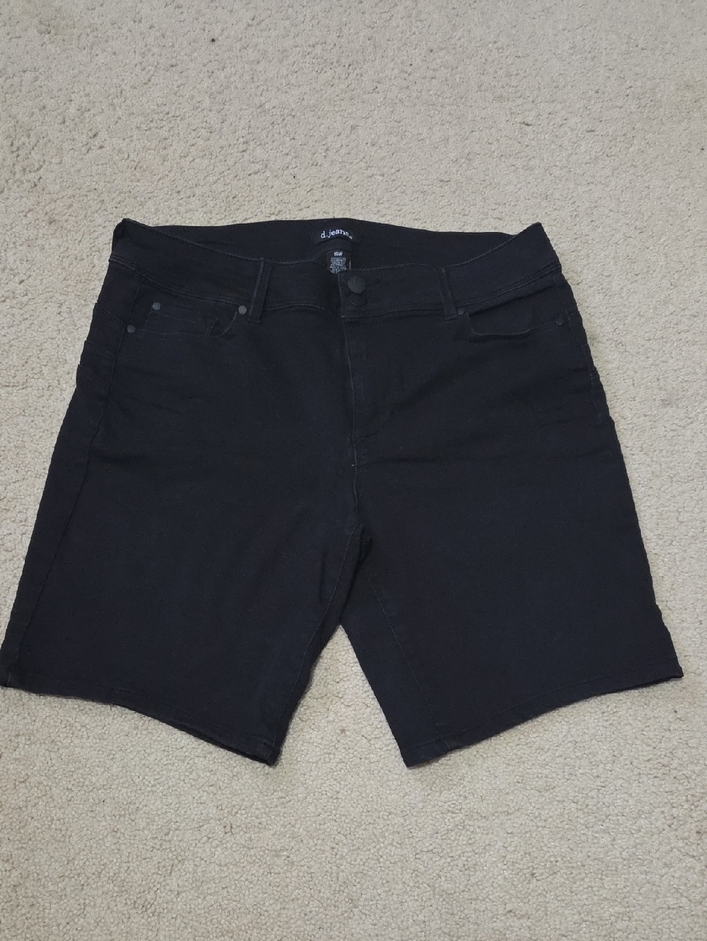d. jeans Black Denim Shorts for Women